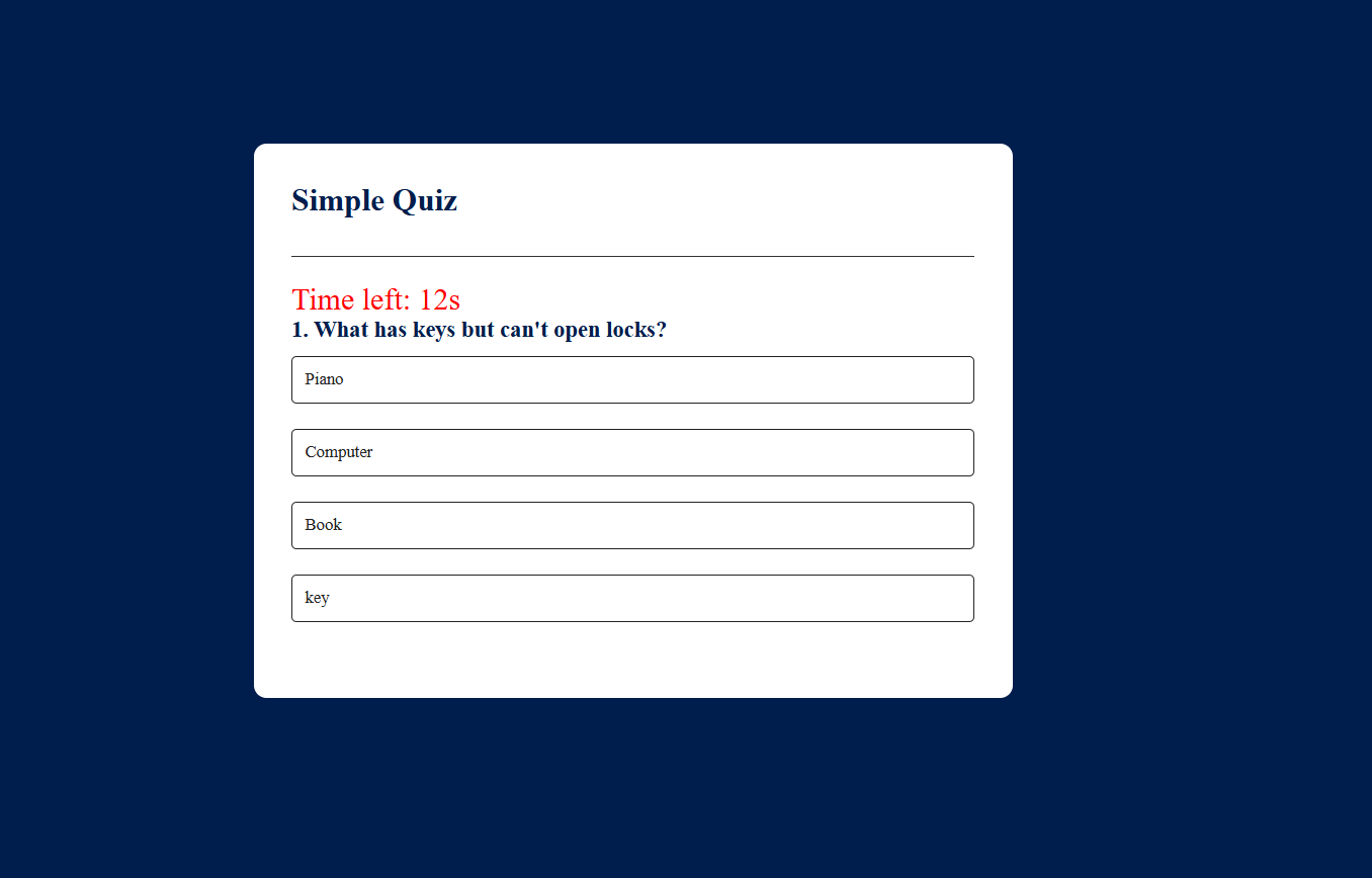 Quiz App Screenshot